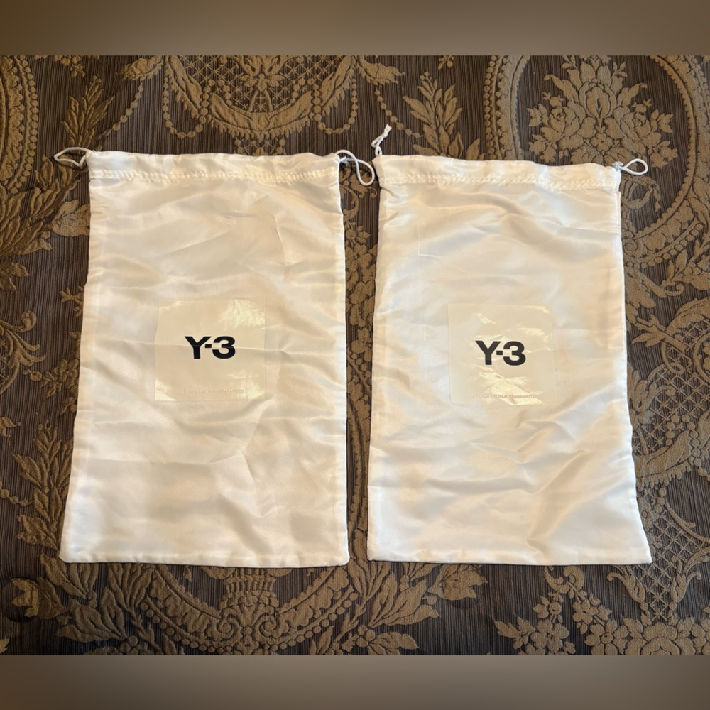 Adidas White Satin Rectangle Y-3 Shoes Storage & Dust Cover Bag 15" X 10" - Pair